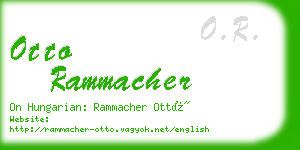 otto rammacher business card